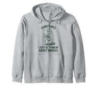 A Veces Solo pienso en bocadillos, Funny Raccoon Sudadera con Capucha