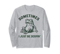 A Veces Solo Soy Derping Funny Frog Manga Larga