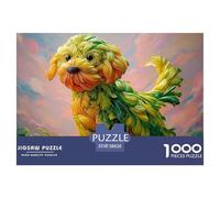 A Vegetable Dog Green in Color 1000 Piezas Cartón Rompecabezas Plant Puppy Imposible, Difícil Juego Creativo Puzzle para Niños Pequeños 38x26cm/1000pcs