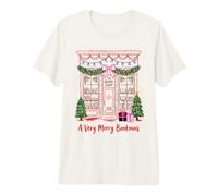 A Very Merry Bookmas Christmas Bookshop Reading Apparel Camiseta Premium