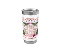 A Very Merry Bookmas Christmas Bookshop Reading Apparel Vaso térmico de acero inoxidable de doble pared