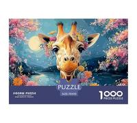 A Vibrant Giraffe 1000 Pcs Premium-Karton Puzzle Kitten Stressabbau Familienspiel Puzzles Als Wohnaccessoires 70x50cm/1000pcs