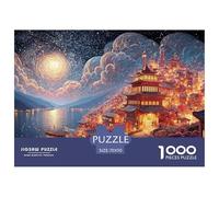 A Village with The Sea in The Back 1000 Piece Corte Preciso Rompecabezas Traditional Chinese Architecture Familia Jigsaw Educativo Adultos 70x50cm/1000pcs