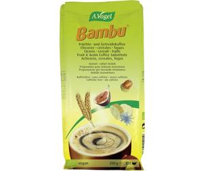 A.Vogel Bambú Bolsa | Sustituto Natural del Café Bio | Sin Cafeína | Con Achicoria, Cereales e Higos | Apto para Veganos | Sabor Suave | Producto Suizo | 200 gramos
