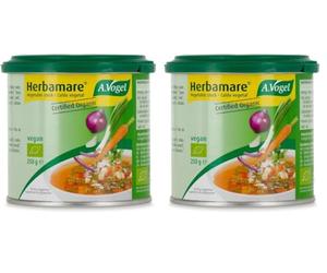 A.Vogel Herbamare Caldo Vegetal | Con verduras y hortalizas frescas BIO para una vida sana y sabrosa | 250 g (Paquete de 2)