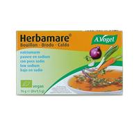 A.Vogel Herbamare Cubitos de Caldo Vegetal Bajo en Sodio | Con Verduras, Hortalizas Frescas BIO y Sal Marina Pura | Sin Gluten ni Lactosa | Ideal para Sopas y Guisos | 8 cubitos de 9.5 gramos