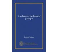 A volume of the book of precepts