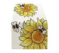 A VOS Marque Verano Limón Girasol Mesa Banner Borde Mesa Mesa de Decoración Mesa de Lino Impresión A VOS Marque (C, One Size)