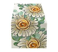 A VOS Marque Verano Limón Girasol Mesa Banner Borde Mesa Mesa de Decoración Mesa de Lino Impresión A VOS Marque (A, One Size)