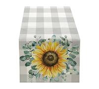 A VOS Marque Verano Limón Girasol Mesa Banner Borde Mesa Mesa de Decoración Mesa de Lino Impresión A VOS Marque (B, One Size)