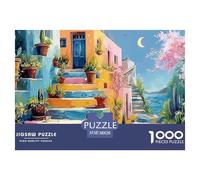 A Watercolor Painting of An Outdoor Staircase 1000 Stück Ökopapier Puzzle Kitten Stressabbau Familienspiel Puzzles Für Erwachsene Und Kinder 38x26cm/1000pcs