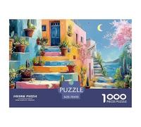 A Watercolor Painting of An Outdoor Staircase 1000 Stück Stabiler Karton Puzzle Kitten Lebendige Bilder Kreatives Spiel Puzzles Als Wohnaccessoires 70x50cm/1000pcs