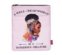 A Well-Read Woman is A Dangerous Creature Funda para Libros, Fundas para Libros con Cremallera, Cubiertas para Libros de Tapa Blanda, 28 x 21.6 cm, Regalos para Amantes de los Libros