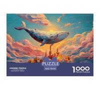 A Whale Is Flying 1000 Piezas Cartulina Premium Set De Rompecabezas Sea Creature Extremadamente Difícil Desafío Único Rompecabezas para Decoración del Hogar 70x50cm/1000pcs