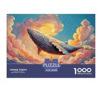 A Whale Is Flying 1000 Piezas Cartulina Premium Set De Rompecabezas Sea Creature Extremadamente Difícil Juguete De Cumpleaños Rompecabezas para Decoración del Hogar 52x38cm/1000pcs