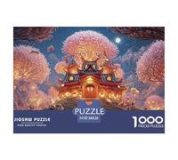 A Whimsical Cartoon-Style House 1000 Pièces Rompecabezas Oriental Architecture Imágenes Vibrantes para Adultos Juego Familiar 38x26cm/1000pcs