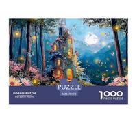 A Whimsical Fairy House in The Woods 1000 Stück Premium-Karton Puzzle Kitten Lebendige Bilder Kreatives Spiel Puzzles Als Wohnaccessoires 70x50cm/1000pcs
