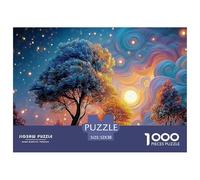 A Whimsical Illustration of Trees 1000 Piezas Cartulina Extra Gruesa Rompecabezas DIY Rustic Countryside Antiestrés Juego Creativo Rompecabezas Regalos para Familia Y Amigos 52x38cm/1000pcs