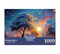 A Whimsical Illustration of Trees 1000 Piezas Cartulina Premium Set De Rompecabezas Rustic Countryside Extremadamente Difícil Juguete De Cumpleaños Rompecabezas Para Decoración Del Hogar 38x26cm/1000p