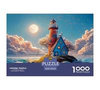 A Whimsical Light House 1000 Piezas Cartulina Extra Gruesa Rompecabezas DIY Realistic Lighthouse Antiestrés Juego Creativo Rompecabezas para Adultos Y Niños 70x50cm/1000pcs