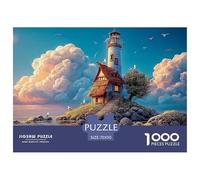 A Whimsical Light House 1000 Piezas Cartulina Premium Rompecabezas DIY Tall Coastal Lighthouse Antiestrés Juego Familiar Rompecabezas para Adultos Y Niños 70x50cm/1000pcs