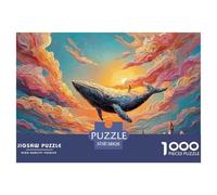 A Whimsical Scene of An Enormous Whale Floating 1000 Piezas Cartulina Extra Gruesa Rompecabezas DIY Flying Whale Extremadamente Difícil Juguete De Cumpleaños Rompecabezas Regalos Para Familia Y Amigos