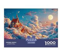 A Whimsical Scene of Fairies Flyingin 1000 Piezas Cartulina Extra Gruesa Rompecabezas DIY Rural Landscape Antiestrés Juego Familiar Rompecabezas para Decoración del Hogar 52x38cm/1000pcs