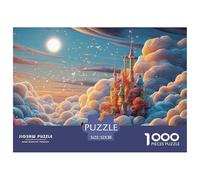 A Whimsical Scene of Fairies Flyingin 1000 Piezas Cartulina Premium Set De Rompecabezas Rural Landscape Extremadamente Difícil Desafío Único Rompecabezas para Decoración del Hogar 52x38cm/1000pcs