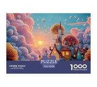 A Whimsical Watercolor Illustration 1000 Pieza Cartulina Premium Rompecabezas Premium Mediterranean Village Extremadamente Difícil Juguete De Cumpleaños Rompecabezas Para Adultos Y Niños 52x38cm/1000p
