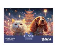 A White Cat with Long Fur 1000 Pzas Papel Premium Rompecabezas Ethereal Fantasy Desafiante Jigsaw Regalo Adultos 70x50cm/1000pcs