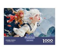 A White-Haired Woman in Light 1000 Pcs Papel Ecológico Rompecabezas Goddess & Monkey Liberador De Estrés Juego Creativo Puzzle para Niños Pequeños 70x50cm/1000pcs