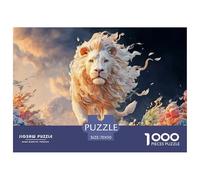 A White Wild Beast with Blue Eyes 1000 Pcs Premium-Karton Puzzle Kitten Stressabbau Familienspiel Puzzles Als Geburtstagsgeschenke 70x50cm/1000pcs