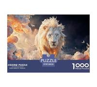 A White Wild Beast with Blue Eyes 1000 Stück Ökopapier Puzzle Kitten Lebendige Bilder Kreatives Spiel Puzzles Für Erwachsene Und Kinder 38x26cm/1000pcs