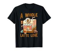 A Whole Latte Love Coffee Kawaii Lindo Divertido Camiseta