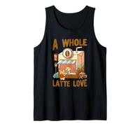 A Whole Latte Love Coffee Kawaii Lindo Divertido Camiseta sin Mangas