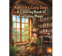 A Witch's Cozy Days: A Coloring Book of Everyday Magic: Cozy Fantasy / Bold & Easy Line Art / Stress Relief / Mindfulness / Slow Living