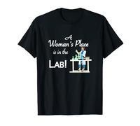 A Woman's Place is in the Lab Science - Científicas STEM Camiseta