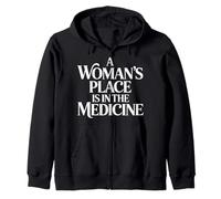 A Woman'S Place Is In The Medicine Enfermera Medico - Sudadera con Capucha