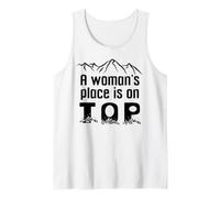 A Woman'S Place is On Top Mountain A Woman is Always on Top Camiseta sin Mangas