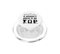 A Woman'S Place is On Top Mountain A Woman is Always on Top PopSockets PopGrip para MagSafe
