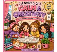 A World of Calm & Creativity: Cute Moments, Good Vibes & Happy Days Coloring Book for Teens, Girls & Cozy Coloring Lovers