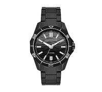 A|X Armani Exchange Reloj deportivo inspirado en el buceo para hombre con correa de acero inoxidable o silicona, Negro -, Inspirado en el buceo