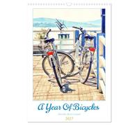 A Year Of Bicycles (Wall Calendar 2027 DIN A3 portrait), CALVENDO 12 Month Wall Calendar: Parked bicycles in picturesque settings