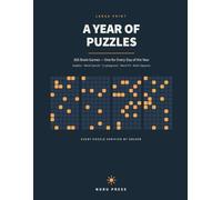 A Year of Puzzles: 365 Large Print Brain Games for Adults and Seniors - One Puzzle for Every Day of the Year: Sudoku, Word Search, Cryptograms, Word Fit and Math Squares