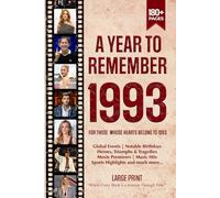 A Year To Remember 1993 History Book: A Nostalgic Tribute for the Radio Babies with Heartfelt Memories of 1993 - An Ideal Gift for Birthdays, Anniversaries, and Special Occasions