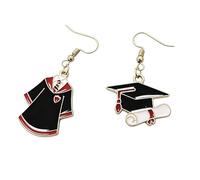 A-yeite Pendientes colgantes personalizados para diploma para mujer, para vestido de despedida de soltero, aretes de gorra, felicitaciones, amistad, regalos de joyería, One Size, Zinc, Sin piedra