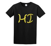 A Yellow Hello Betsy Knapp Transparent Men's T-Shirt Unisex Black Cotton Print tee Shirts XL