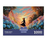 A Young Girl in A Black Dress 1000 Piezas Cartulina Premium Rompecabezas DIY Enchanting Landscape Antiestrés Juego Creativo Rompecabezas para Decoración del Hogar 52x38cm/1000pcs