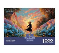 A Young Girl in A Black Dress 1000 Piezas Papel Ecológico Resistente Rompecabezas DIY Enchanting Landscape Extremadamente Difícil Juguete De Cumpleaños Rompecabezas Para Decoración Del Hogar 70x50cm/1