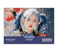 A Young Male with Blue Hair 1000 Piezas Cartón Rompecabezas Goddess Imposible, Difícil Juego Creativo Puzzle para Adultos Y Niños 52x38cm/1000pcs